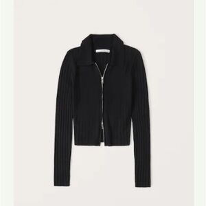 Abercrombie A&F Slim Zip-Up Polo Cardigan